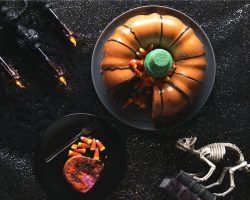 Halloween Marble Bundt Cake