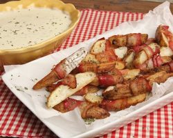 Bacon Wrapped Potatoes with Queso Blanco Dip | Ep. 1309