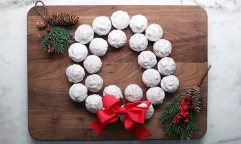 Fruitcake Cupcake Holiday Wreath