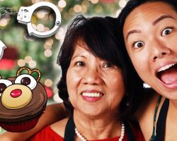 Mom And Daughter Handcuffed Baking Challenge: Red Velvet Cupcakes • Tasty