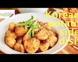 Korean Potato Side Dish/Banchan (Braised Potatoes: 감자조림 GamJa-JoRim) Recipe & Mukbang – Ep.#55