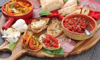 Italian Antipasti: Bruschetta & Roasted Peppers