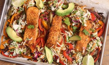 Sheet Pan Salmon Fajitas | Ep 1341