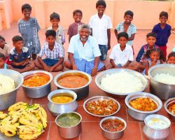 SPECIAL VEG RECIPE FOR OUR VILLAGE KIDS | 4 SIDE DISH | 4 GRAVY | MINI THALI RECIPE | FARMER COOKING