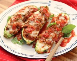 Pizza Stuffed Zucchini Recipe