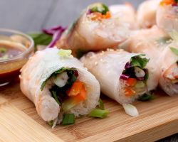 Shrimp Summer Rolls with Peanut Dipping Sauce