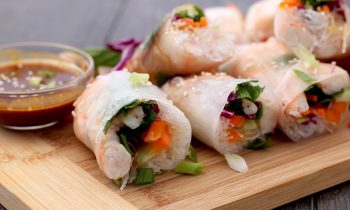 Shrimp Summer Rolls with Peanut Dipping Sauce