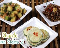 Another 3 Quick Korean Sides (오이 무침, 잔별치 볶음, 애호박 부침, BanChan) | Aeri’s Kitchen