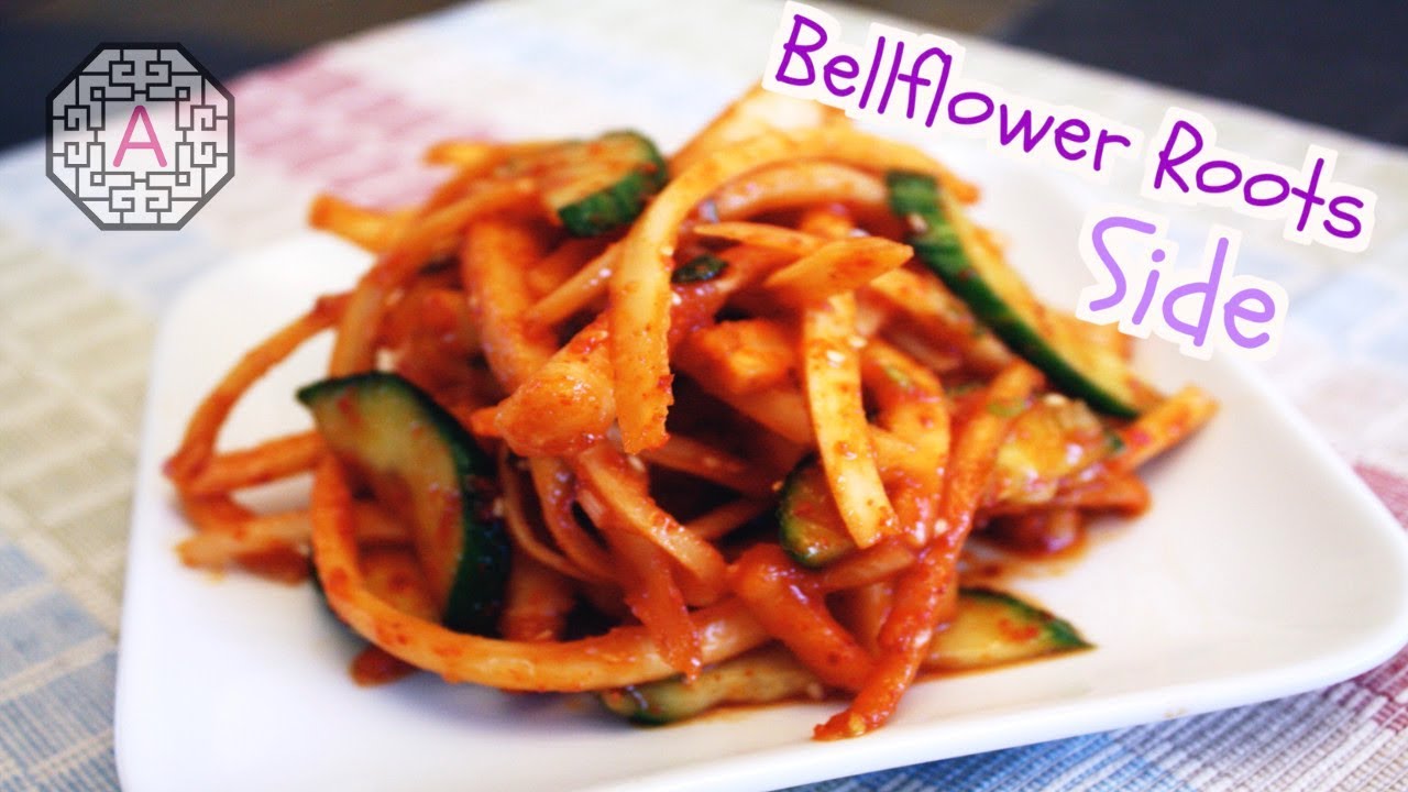 【Korean Food】 Bellflower Roots Side-dish (도라지 무침) - JustRightFood.com