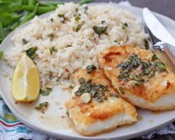 Lemon & Basil Pan Seared Cod