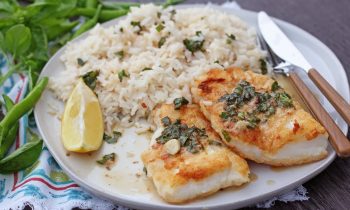 Lemon & Basil Pan Seared Cod
