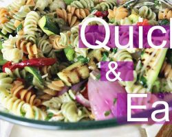 quick & easy grilled vegetable Pasta salad | bbq side dishes | side dishes