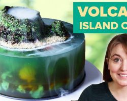 I Tried To Make A Volcano Jelly Island Cake • Tasty