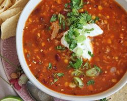 The Easiest Turkey Taco Soup