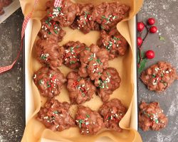 Salted Peanut Chocolate Clusters