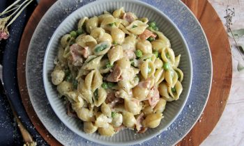 Creamy Pasta with Prosciutto and Peas