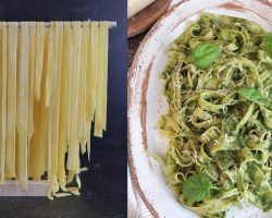 Homemade Pasta with Pesto