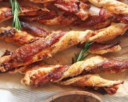 Gruyere Candied Bacon Twists