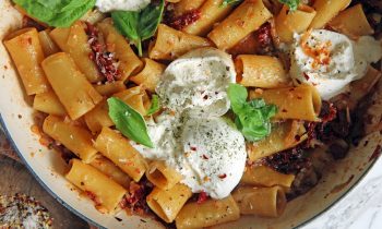 Sun-Dried Tomato and Burrata Pasta