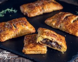 Caramelized Onion and Mushroom Puff Pastry Hand Pies
