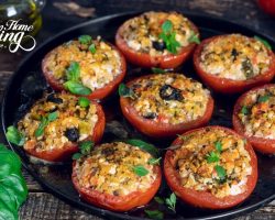 Baked Stuffed Tomatoes with Bulgur and Feta – The Best Summer Tomato Side Dish Recipe