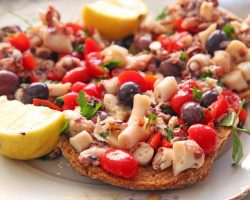 Italian Octopus Bruschetta – with Nonna