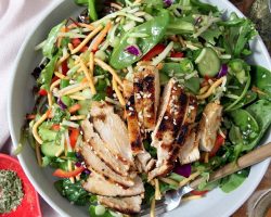 Laura Vitale Makes Asian Sesame Chicken Salad with the Best Dressing Ever