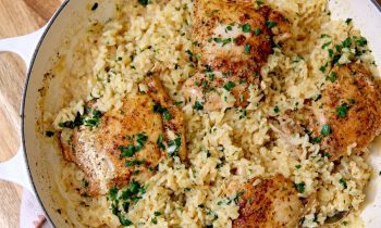 One Pan Creamy Chicken and Rice Recipe – Laura Vitale