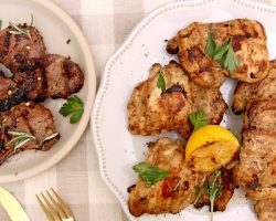 2 Easy Easter Main Dishes: Grilled Chicken & Lamb Chops