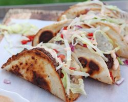 Smashed Burgers on Tortillas – Let’s cook outside!