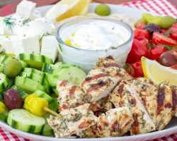 Tasty Thursday! Greek Chicken Platter w/ All the Fixins! And some fun with the bestie!