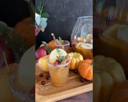 My fall sangria is always a vibe! Recipe: https://www.laurainthekitchen.com/recipes/fall-sangria/