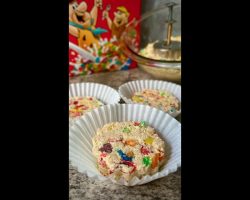 Polvoron with Fruity Pebbles