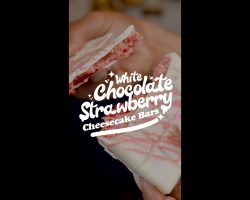 White Chocolate Strawberry Cheesecake Bars