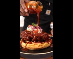Scallion Waffles & Gochujang Chicken