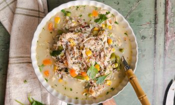 Quick Chicken (or Turkey) and Rice Soup, Easy Leftover Idea!