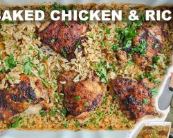 Super Easy Baked Chicken and Rice