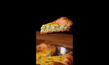 Broccoli Cheddar Croissant Quiche