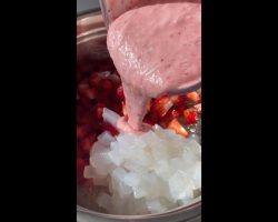 Strawberry Lychee Sago