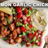 Lemon Garlic Chicken & Hummus