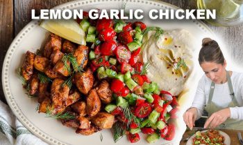 Lemon Garlic Chicken & Hummus