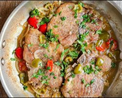 Pork Chips with Cherry Peppers – An Italian Classic