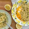 Linguine with No Cook Lemon Tuna Sauce – Under 15 Minutes!
