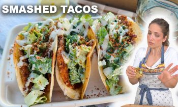 Chicken Caesar Smashed Tacos
