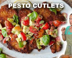 Incredibly Delicious Pesto Chicken Cutlets