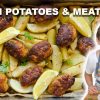 Lemon Potatoes & Meatballs