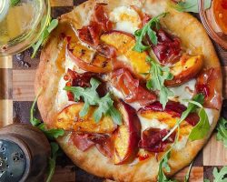 Prosciutto and Peach Flatbread – Perfect Summer Snack
