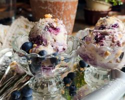 Blueberry Cheesecake Ice Cream – No Ice Cream Machine Needed!