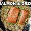 One Pan Lemon Orzo Salmon & Orzo