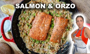 One Pan Lemon Orzo Salmon & Orzo